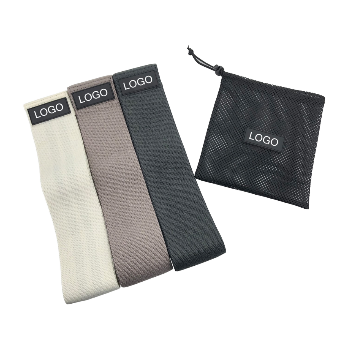 Fabric Hip Resistance Bands (Set of 3)